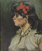 Vincent Van Gogh Portrait of a Woman with rde Ribbon (nn04) painting